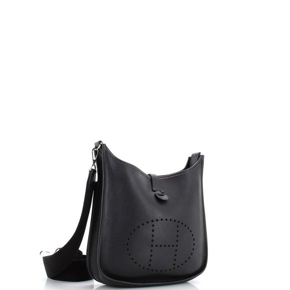 Hermes Evelyne Bag Gen II Vache Liegee PM Black - Picture 2 of 11